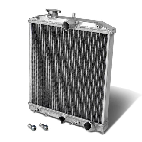 D-Motoring - Radiator - Inlet/Outlet: 1.25 / 1.25 - 2-Row - Aluminum - 92-00 Honda Civic / 93-97 Del Sol / 94-01 Acura Integra - 1