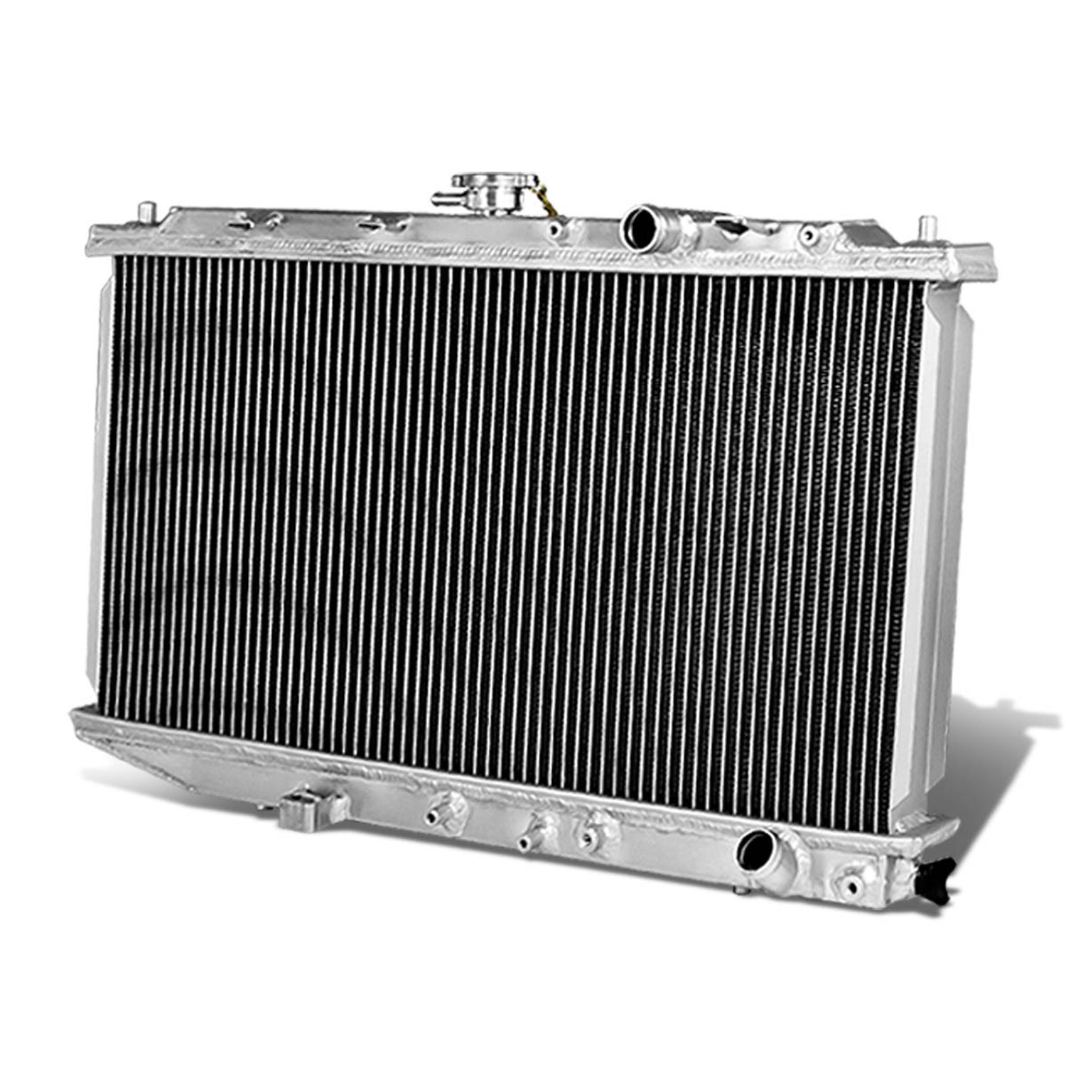 D-Motoring - Radiator - Inlet/Outlet: 1.25 / 1.25 - 2-Row - Aluminum - Civic/CRX/CR-X EF MT - 1