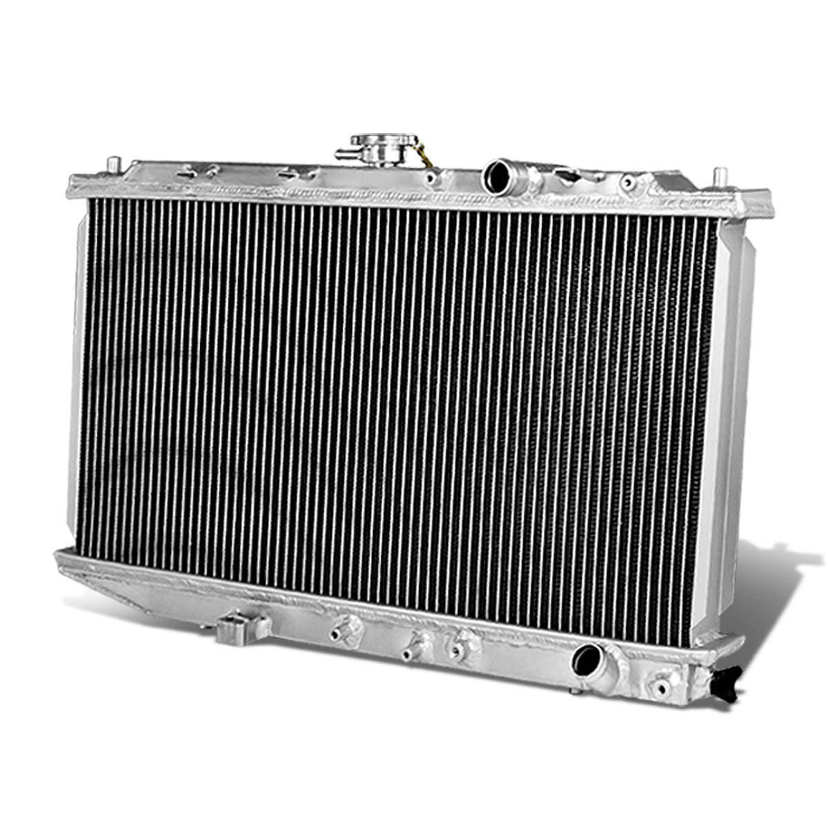 D-Motoring - Radiator - Inlet/Outlet: 1.25 / 1.25 - 2-Row - Aluminum - Civic/CRX/CR-X EF MT - 1