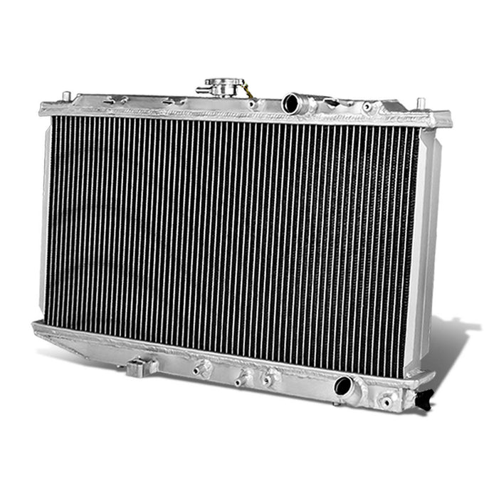 D-Motoring - Radiator - Inlet/Outlet: 1.25 / 1.25 - 2-Row - Aluminum - Civic/CRX/CR-X EF MT - 1