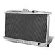 D-Motoring - Radiator - Inlet/Outlet: 1.25 / 1.25 - 2-Row - Aluminum - Civic/CRX/CR-X EF MT - 1