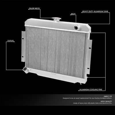 Performance 3-Rows Core Full Aluminum Radiator<br>72-83 Jeep CJ5 76-86 CJ7 3.8L 4.2L 5.0L