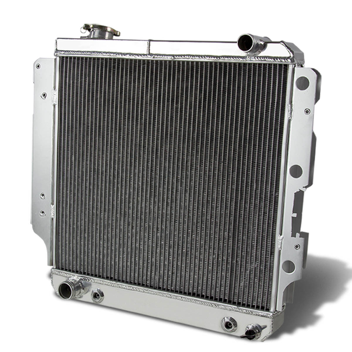D-Motoring - Radiator - Inlet/Outlet: 1.25 / 1.5 - 3-Row - Aluminum - 87-06 Jeep Wrangler YJ/TJ 2.4L-4.2L - 1