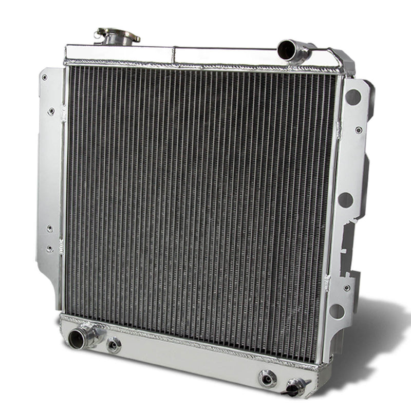 D-Motoring - Radiator - Inlet/Outlet: 1.25 / 1.5 - 3-Row - Aluminum - 87-06 Jeep Wrangler YJ/TJ 2.4L-4.2L - 1