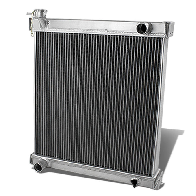 D-Motoring - Radiator - Inlet/Outlet: 1.375 / 1.375 - 2-Row - Aluminum - Jeep Wrangler YJ/TJ 2.4-4.2L - 1