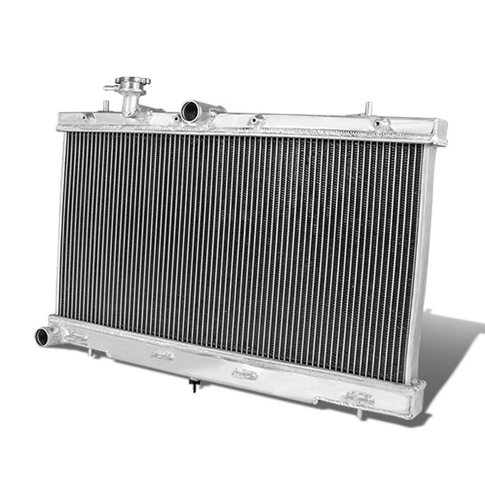 D-Motoring - Radiator - Inlet/Outlet: 1.50 / 1.50 - 2-Row - Aluminum - 00-04 Subaru Legacy Manual - 1