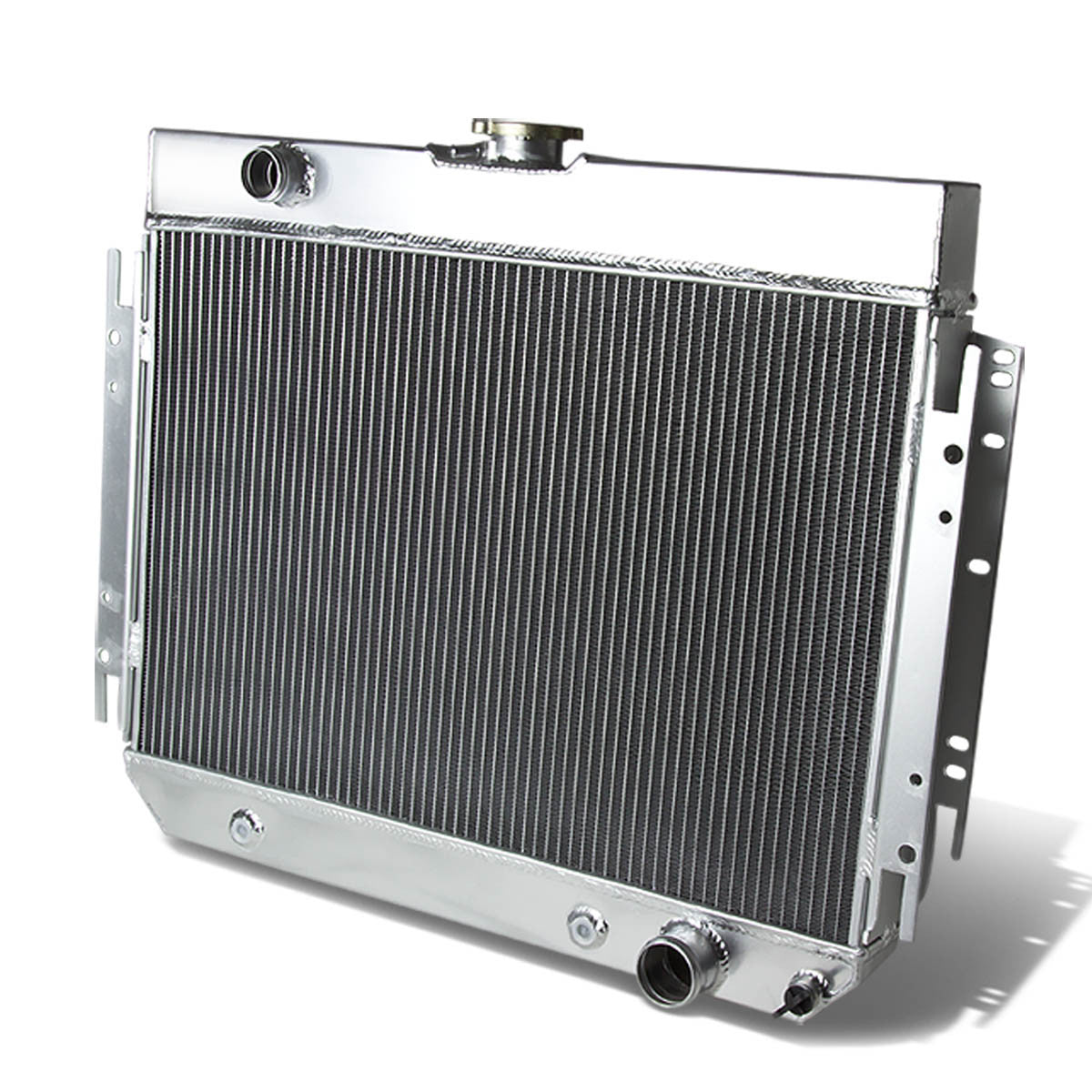 D-Motoring - Radiator - Inlet/Outlet: 1-1/2 / 1-3/4 - 3-Row - Aluminum - 64-67 Chevy MID / Full Size - 3.2L-6.5L - 1