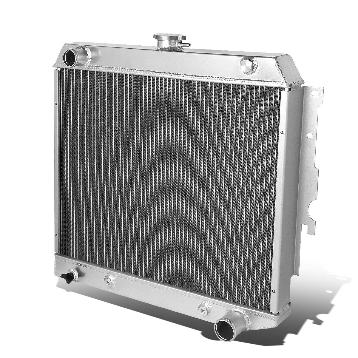 D-Motoring - Radiator - Inlet/Outlet: 1.50 / 1.75 - 3-Row - Aluminum - 62-67 Chevy II/Nova Base/SS - 1