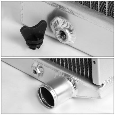 D-Motoring - Radiator - Inlet/Outlet: 1.50 / 1.75 - 3-Row - Aluminum - 62-67 Chevy II/Nova Base/SS - 4