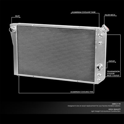 Performance 3-Rows Core Full Aluminum Radiator<br>82-02 Chevy S10 Blazer 84-90 Corvette V8