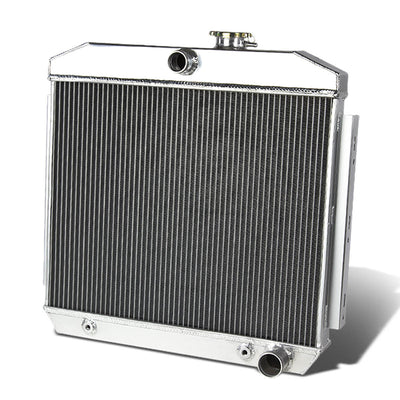 D-Motoring - Radiator - Inlet/Outlet: 1.50 / 1.75 - 3-Row - Aluminum - 55-57 Chevy Small Block SBC L6/V6 - 1
