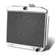 D-Motoring - Radiator - Inlet/Outlet: 1.50 / 1.75 - 3-Row - Aluminum - 55-57 Chevy Small Block SBC L6/V6 - 1
