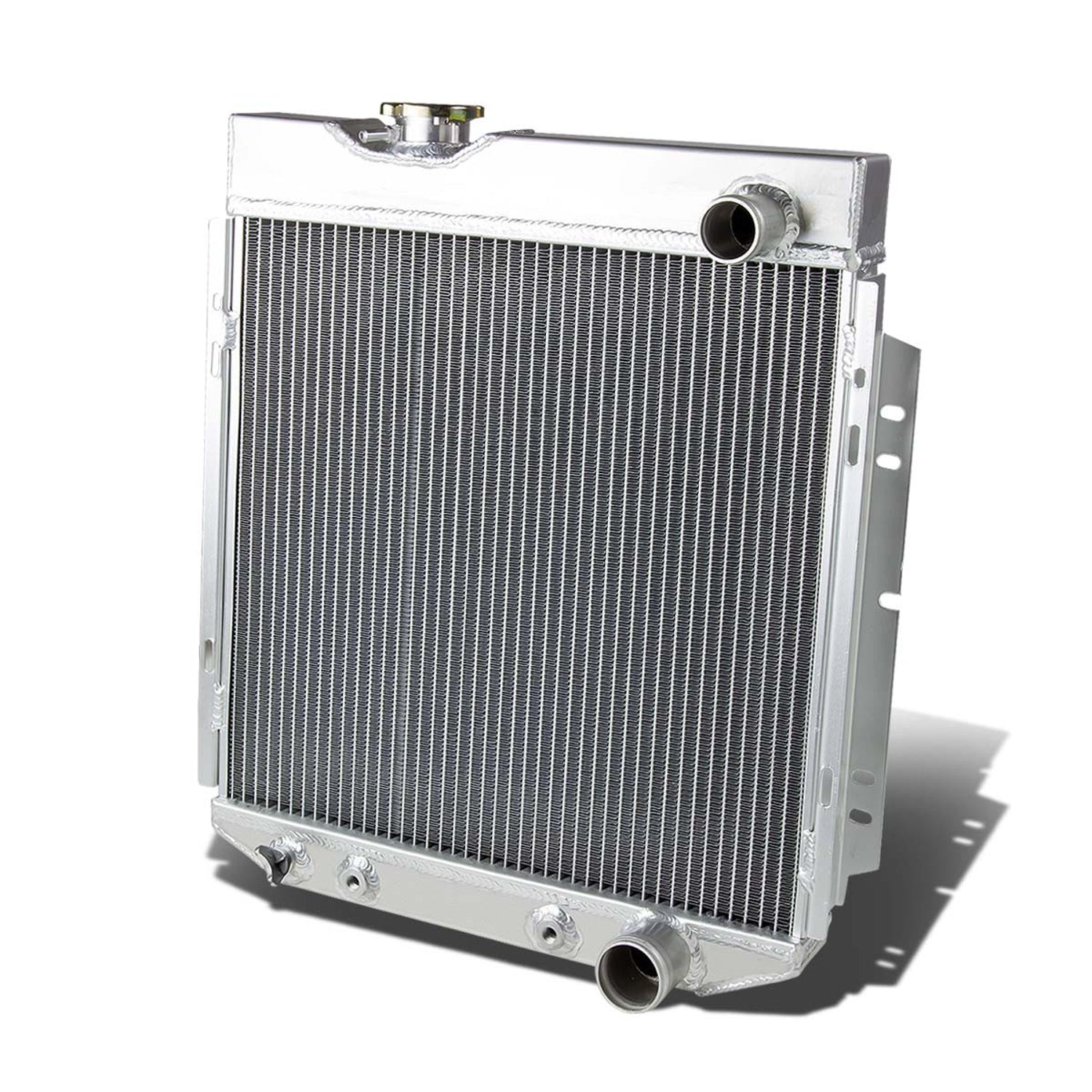 D-Motoring - Radiator - Inlet/Outlet: 1.50 / 1.75 - 3-Row - Aluminum - 60-65 Ford Small Block Conversion - 1