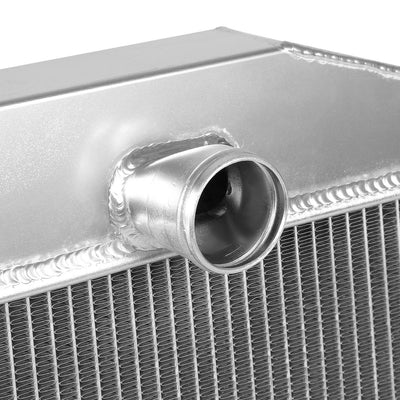 D-Motoring - Radiator - Inlet/Outlet: 2.00 / 2.00 - 3-Row - Aluminum - 61-71 International Scout - 2