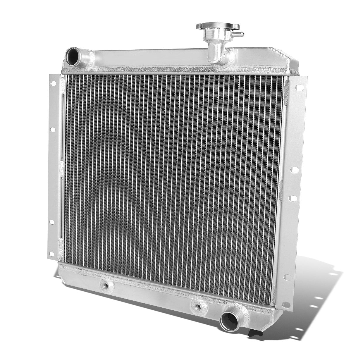 D-Motoring - Radiator - Inlet/Outlet: 1.5 / 1.5 - 3-Row - Aluminum - 70-80 Toyota Land Cruiser - 1