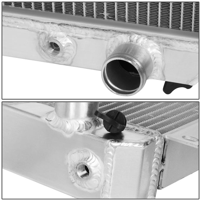 D-Motoring - Radiator - Inlet/Outlet: 1.5 / 1.5 - 3-Row - Aluminum - 70-80 Toyota Land Cruiser - 4