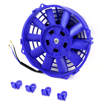 D-Motoring - Radiator Fans - 7 in. - Blue - Pack of 2 - 3