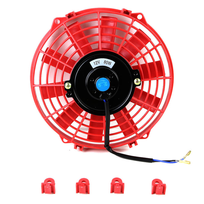 D-Motoring - Radiator Fans - 9 in. - Red - Pack of 2 - 2