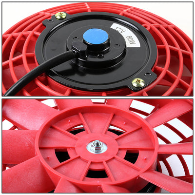 D-Motoring - Radiator Fans - 9 in. - Red - Pack of 2 - 4