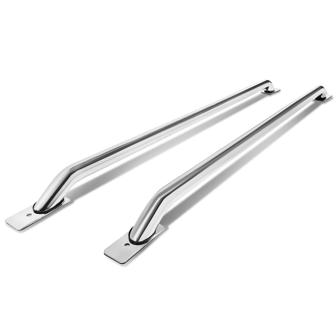 D-Motoring - Truck Bed Rails - 71.2 in. - Adjustable Mounting Plate - Polished - Chevy Silverado 1500 Crew Cab / Classic Crew Cab / GMC Sierra 1500 Crew Cab / Classic Crew Cab - 1
