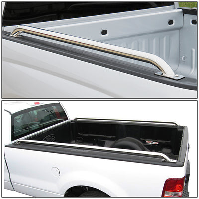 D-Motoring - Truck Bed Rails - 71.2 in. - Adjustable Mounting Plate - Polished - Chevy Silverado 1500 Crew Cab / Classic Crew Cab / GMC Sierra 1500 Crew Cab / Classic Crew Cab - 6