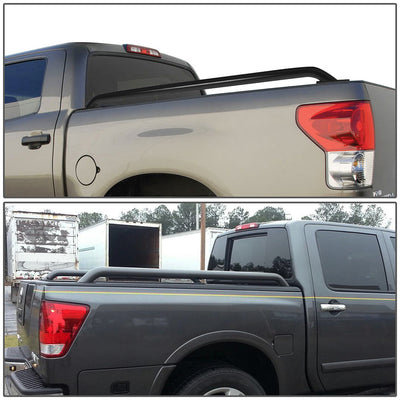 D-Motoring - Truck Bed Rails - 71 in. - Adjustable Mounting Plate - Matte - Chevy GMC C/K 1500 / 2500 / 3500 - 6