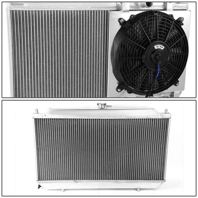 D-Motoring - Radiator & Fan Shroud Kit - 1.25 in.Inlet - 1.25 in.Outlet - 26.50 in. x 16.50 in. x 2.00 in.Overall Size - 2-Row - 90-93 Acura Integra - 3