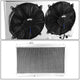 D-Motoring - Radiator & Fan Shroud Kit - 1.25 in.Inlet - 1.25 in.Outlet - 27.5 in.x17.5 in.x2 in.Overall Size - 2-Row - 94-01 Acura Integra - 3