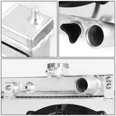 D-Motoring - Radiator & Fan Shroud Kit - 1.25 in.Inlet - 1.25 in.Outlet - 27.5 in.x17.5 in.x2 in.Overall Size - 2-Row - 94-01 Acura Integra - 2