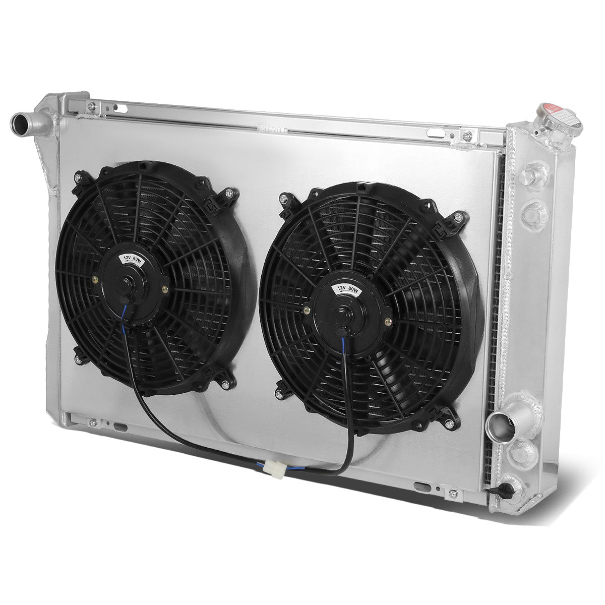 D-Motoring - Radiator & Fan Shroud Kit - 1.25 in.Inlet - 1.50 in.Outlet - 30.75 in. x 18.75 in. x 6 in.Overall Size - 3-Row - 82-92 Camaro/Firebird Trans AM V8 - 1