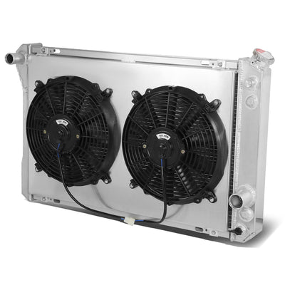 D-Motoring - Radiator & Fan Shroud Kit - 1.25 in.Inlet - 1.50 in.Outlet - 30.75 in. x 18.75 in. x 6 in.Overall Size - 3-Row - 82-92 Camaro/Firebird Trans AM V8 - 1