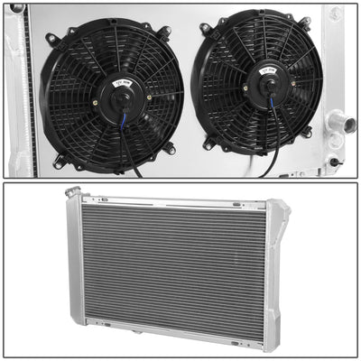 D-Motoring - Radiator & Fan Shroud Kit - 1.25 in.Inlet - 1.50 in.Outlet - 30.75 in. x 18.75 in. x 6 in.Overall Size - 3-Row - 82-92 Camaro/Firebird Trans AM V8 - 3