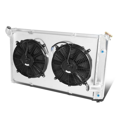 D-Motoring - Radiator & Fan Shroud Kit - 1.50 in.Inlet - 1.50 in.Outlet - 32.625 in. x 18.375 in. x 2.750 in.Overall Size - 3-Row - 73-76 Chevy Corvette V8 MT - 1