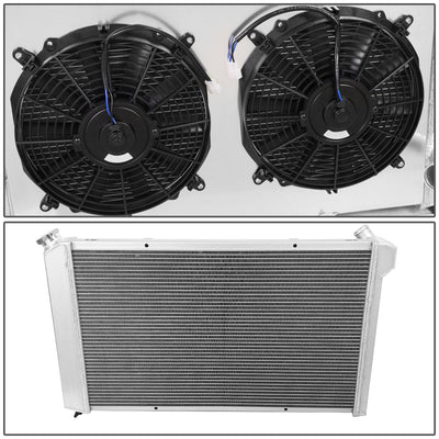 D-Motoring - Radiator & Fan Shroud Kit - 1.50 in.Inlet - 1.50 in.Outlet - 32.625 in. x 18.375 in. x 2.750 in.Overall Size - 3-Row - 73-76 Chevy Corvette V8 MT - 3