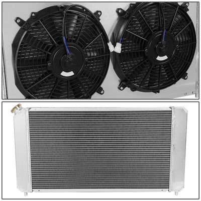 D-Motoring - Radiator & Fan Shroud Kit - 1.50 in.Inlet - 1.75?âââ‚?Outlet - 3-Row - Chevy Blazer/S10 GMC Sonoma/Jimmy - 3