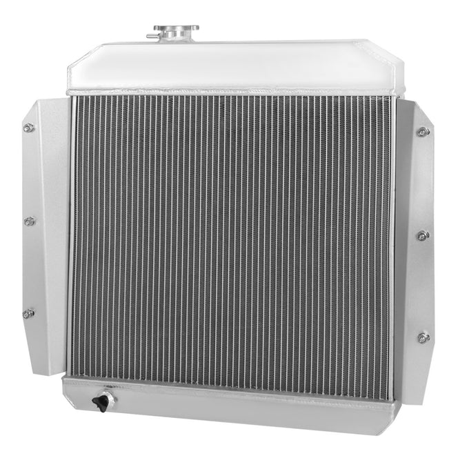 D-Motoring - Radiator & Fan Shroud Kit - 1.50 in.Inlet - 1.75 in.Outlet - 28 in. x 25 in. x 6.625 in.Overall Size - 3-Row - Chevy/GMC 100/150 Truck L6/V8 - 2