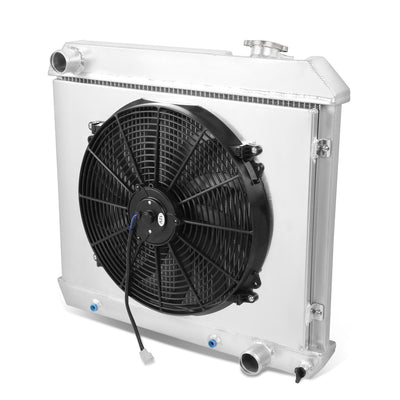 D-Motoring - Radiator & Fan Shroud Kit - 1.75 in.Inlet - 1.75 in.Outlet - 25.25 in. x 22.50 in. x 2.75 in.Overall Size - 3-Row - Chevy/GMC C/K C10 3 - 1