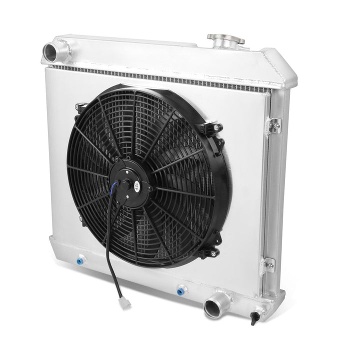 D-Motoring - Radiator & Fan Shroud Kit - 1.75 in.Inlet - 1.75 in.Outlet - 25.25 in. x 22.50 in. x 2.75 in.Overall Size - 3-Row - Chevy/GMC C/K C10 3 - 1