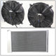 D-Motoring - Radiator & Fan Shroud Kit - 1.50 in.Inlet - 1.625 in.Outlet - 33.5 in. x 21.00 in. x 2.50 in.Overall Size - 3-Row - Buick / Cadillac / Chevrolet / GMC / Oldsmobile / Plymouth / Pontiac - 3