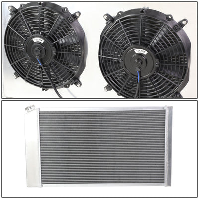 D-Motoring - Radiator & Fan Shroud Kit - 1.50 in.Inlet - 1.625 in.Outlet - 33.5 in. x 21.00 in. x 2.50 in.Overall Size - 3-Row - Buick / Cadillac / Chevrolet / GMC / Oldsmobile / Plymouth / Pontiac - 3