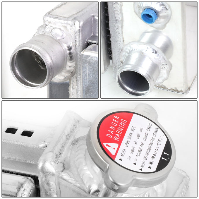 D-Motoring - Radiator & Fan Shroud Kit - 1.50 in.Inlet - 1.625 in.Outlet - 33.5 in. x 21.00 in. x 2.50 in.Overall Size - 3-Row - Buick / Cadillac / Chevrolet / GMC / Oldsmobile / Plymouth / Pontiac - 4