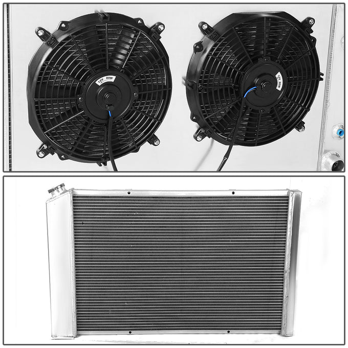 D-Motoring - Radiator & Fan Shroud Kit - 1.50 in.Inlet - 1.75?aa€?Outlet - 33.50 in. x 21.00 in. x 2.75 in.Overall Size - 2-Row - 81-86 Chevy C/K-Series - 3