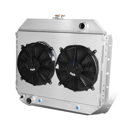 D-Motoring - Radiator & Fan Shroud Kit - 1.75 in.Inlet - 2.00 in.Outlet - 30.00 in. x 25.00 in. x 2.50 in.Overall Size - 2-Row - Ford F-100/F-150/F-250 / F-100/F-150/F-250 Pickup - 1