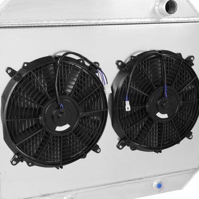 D-Motoring - Radiator & Fan Shroud Kit - 1.75 in.Inlet - 2.00 in.Outlet - 30.00 in. x 25.00 in. x 2.50 in.Overall Size - 2-Row - Ford F-100/F-150/F-250 / F-100/F-150/F-250 Pickup - 3