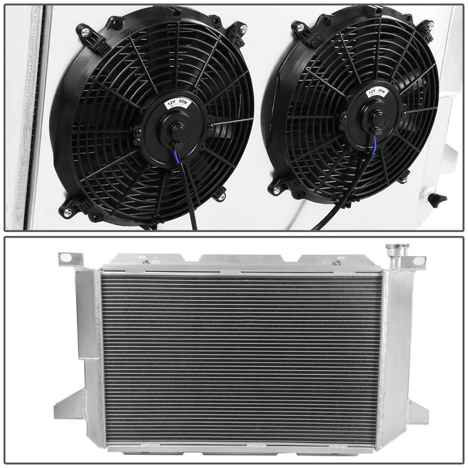 D-Motoring - Radiator & Fan Shroud Kit - 1.75 in.Inlet - 1.75 in.Outlet - 37.75 in. x 21.25 in. x 3.00 in.Overall Size - 3-Row - 85-96 F150/F250 SD V8 MT - 3