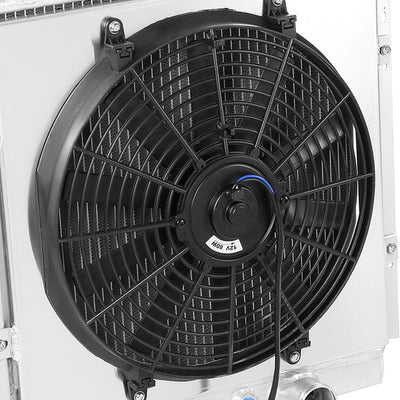 D-Motoring - Radiator & Fan Shroud Kit - 1.50 in.Inlet - 1.75 in.Outlet - 18.75 in. x 21.25 in. x 3.00 in.Overall Size - 3-Row - 64-66 Ford Mustang Pony - 3