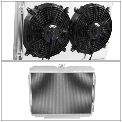 D-Motoring - Radiator & Fan Shroud Kit - 1.50 in.Inlet - 1.75 in.Outlet - 25.50 in. x 21.00 in. x 2.75 in.Overall Size - 3-Row - 67-70 Mustang/Cougar V8 - 3