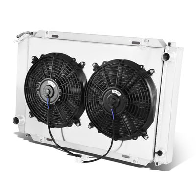 D-Motoring - Radiator & Fan Shroud Kit - 1.25 in.Inlet - 1.25 in.Outlet - 29.25 in. x 19 in. x 2.00 in.Overall Size - 3-Row - 79-93 Mustang Fox - 1