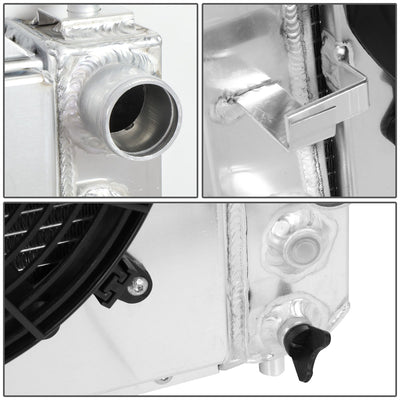 D-Motoring - Radiator & Fan Shroud Kit - 1.50 in.Inlet - 1.75?âââ‚?Outlet - 30 in. x 18.25 in. x 2.5 in.Overall Size - 3-Row - 97-04 Ford Mustang MT - 2
