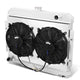 D-Motoring - Radiator & Fan Shroud Kit - 1.50 in.Inlet - 1.50 in.Outlet - 24.25 in. x 20.75 in. x 2.75 in.Overall Size - 3-Row - Willys CJ5/CJ6/CJ7 - 1